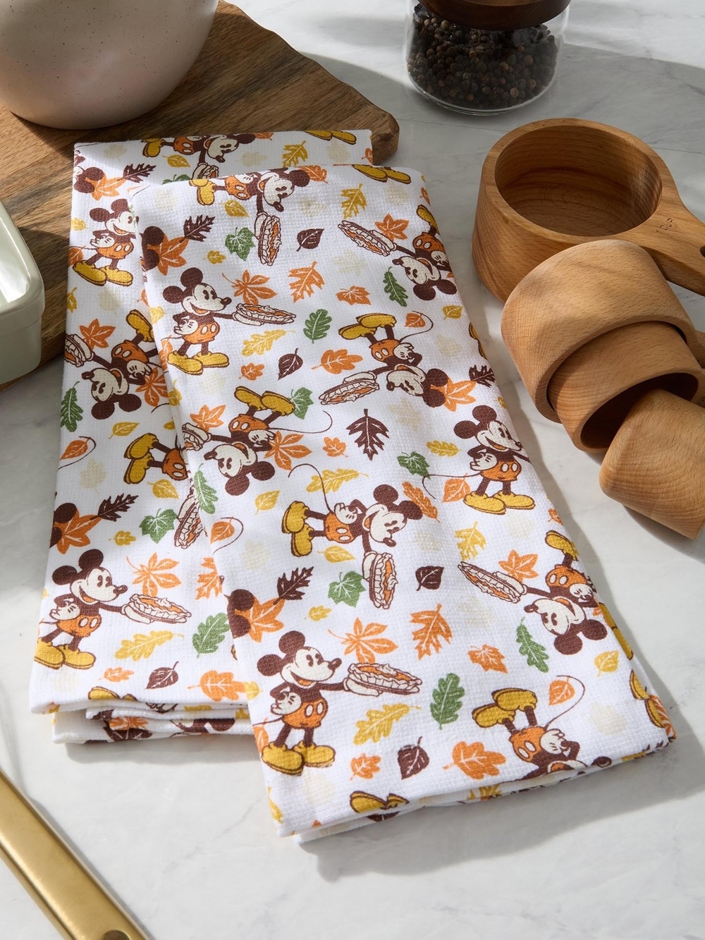 Disney Mickey Mouse Fall 2026 Pumpkin Pie Kitchen Towels 🍂 🍁
